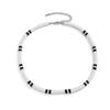 Colier Boem Geometric Alb-Negru din Argilă pentru Bărbați