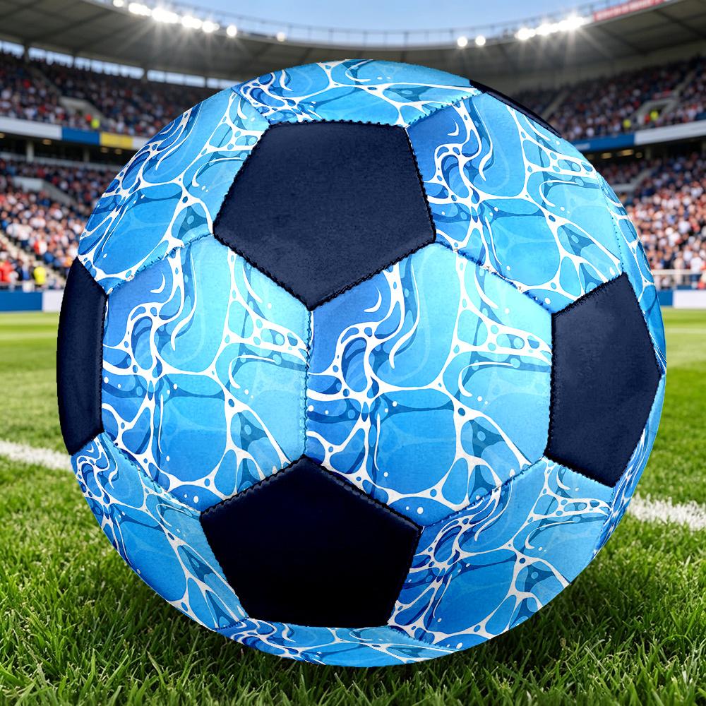 1PC Oceanic Flow Patterns Soccer Ball Size 5 Football Machine Sewn Indoor/Outdoor Universal Football A110