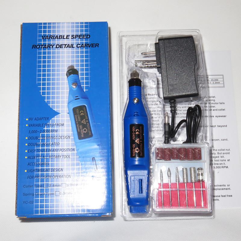 12W vrtačka na nehty Elektrický stroj na manikúru 20000 ot./min. Pilník na nehty se strojem na manikúru a pedikúru Speed Nástroje na nehty