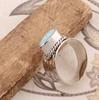 925 Sterling Silver Larimar Gemstone Ring Solid Stone Fashion Statement Ring for Womens Gift idea Gemstone Jewelry 6.1 Gms Approx
