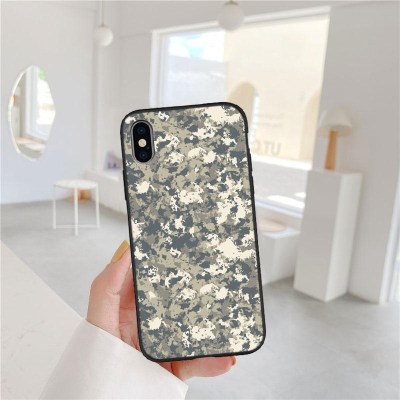 CJ22 Camouflage Art Soft Shell Phone Case for Samsung Galaxy S20 S21 S22 Ultra FE + Plus A21S A22 A24 A25 A26 A30 A30S A31