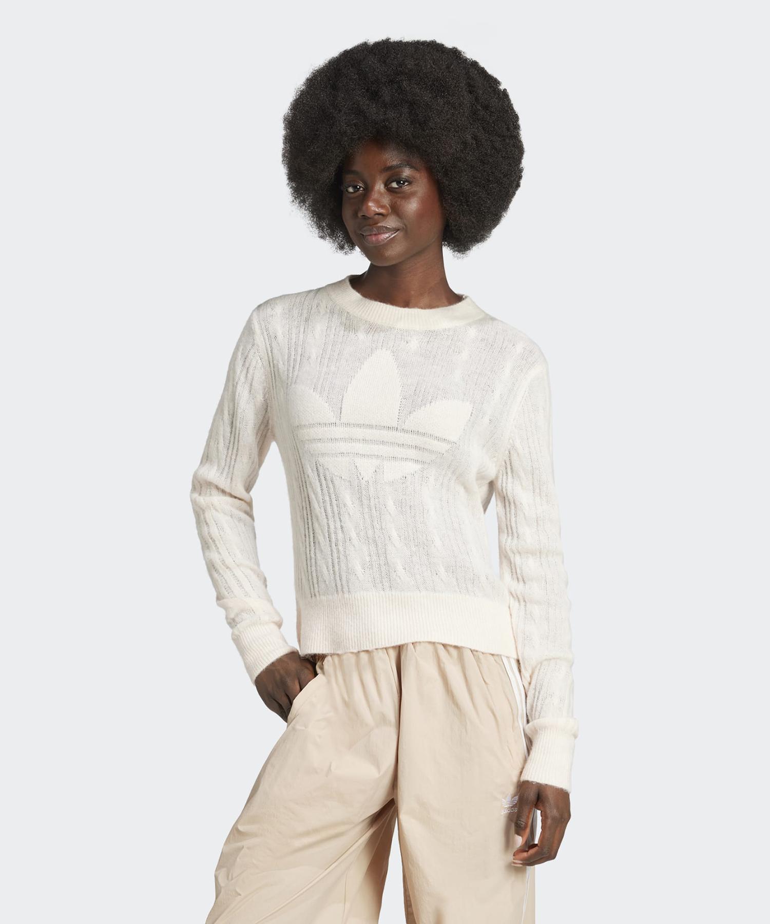 Adidas Trefoil Logo Knit - Ivory / Jn3022 Ivory/Xs