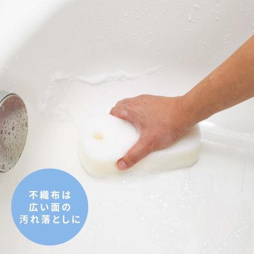 Marna Double Bath Sponge (White) for Bath Cleaning (Two-Layer Construction/Removes Dirt and Foams) Bath Sponge W604W