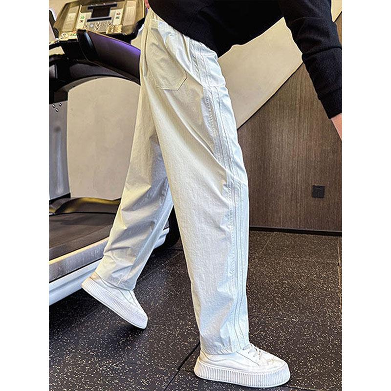 Super Large Size Spring and Summer Straight Casual Pants Men's High-end Trendy Sweatpants New Ruffian Handsome Trend Thin Pants