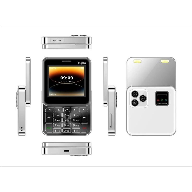 

Мини-телефон с поворотом на 90°, боковой слайдер, 2,4 дюйма, 2G GSM, две SIM-карты, MP3, MP4, камера, двойной фонарик, беспроводной FM серебряный