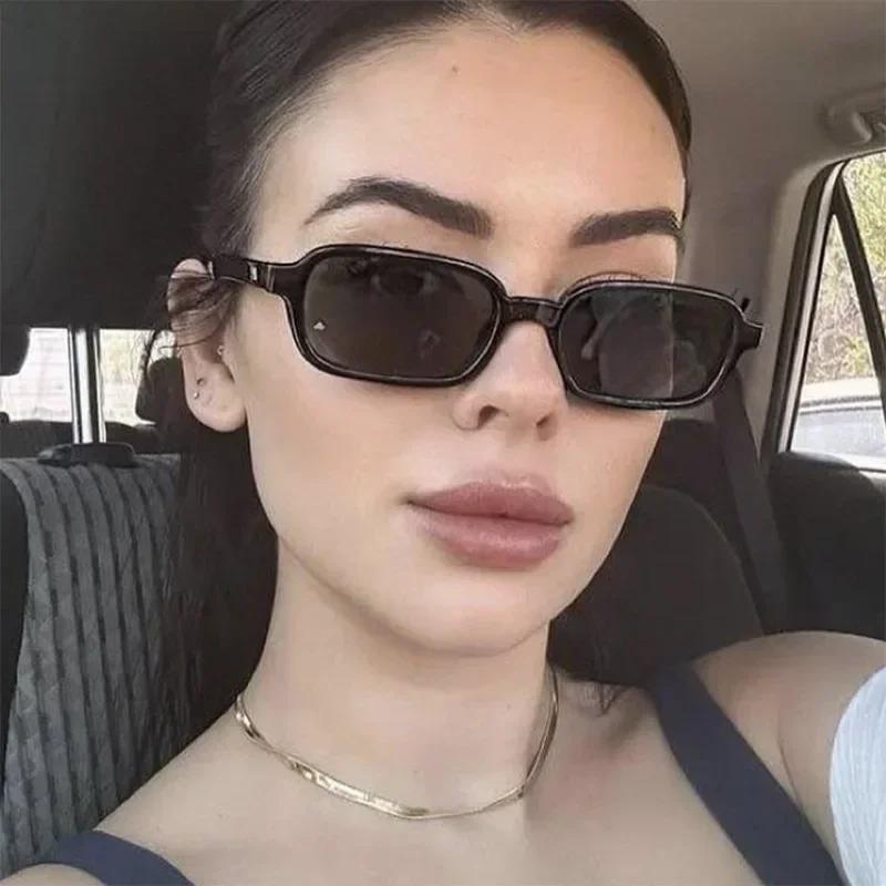 Neutral Retro Square Frame Sunglasses New Outdoor Beach Sunglasses Women'S Fashion Street Shooting Trend Hundred Sunglasses