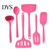 Ergonomic Cooking Spoons Pink Kitchen Utensil, Food Grade Silicone Tool, Non-stick Heat Resistant Baking Spatulas Cookware, Handle Kitchenware