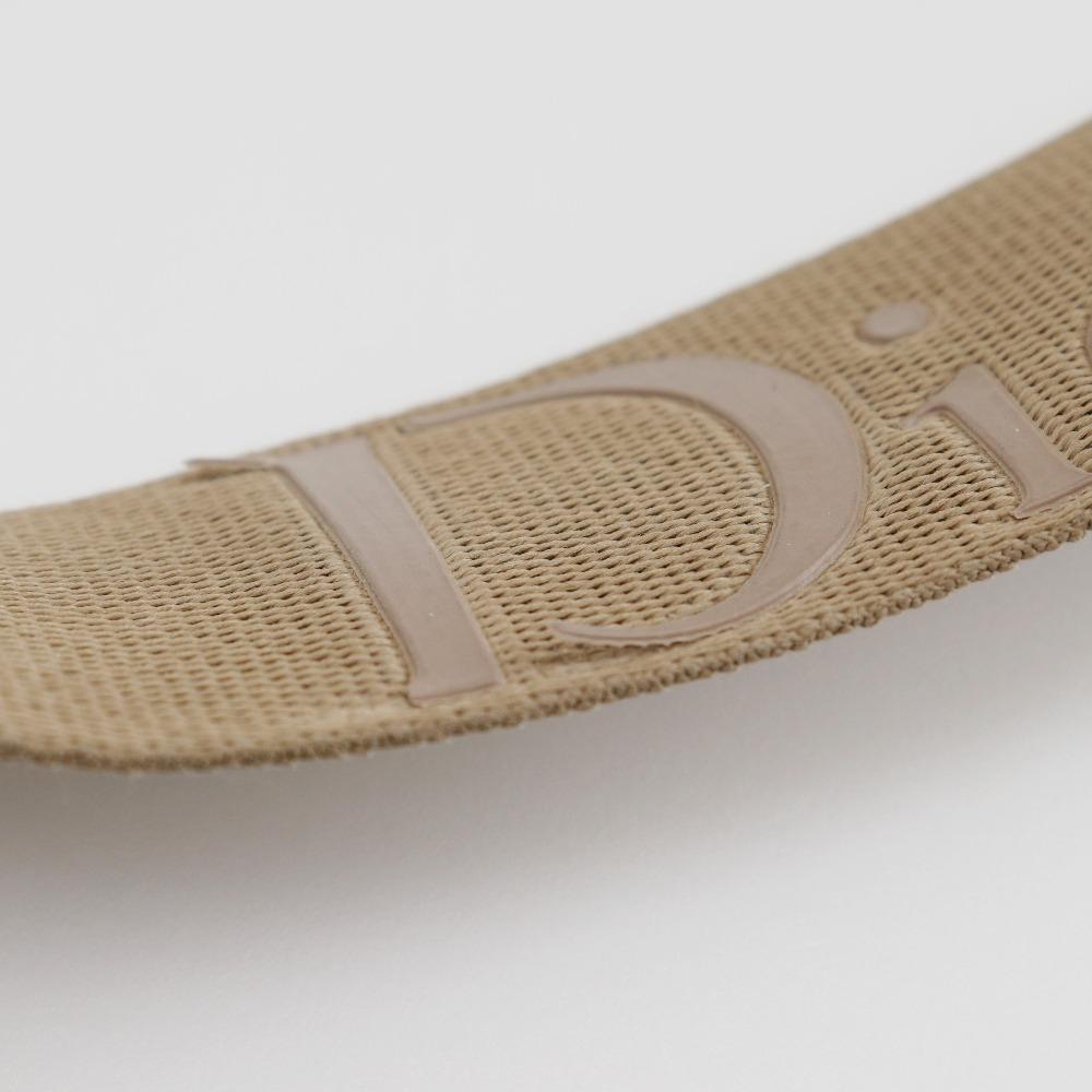 Dior Trotter Shoulder Bag 07RU 0064 Hobo Bag Beige Canvas Unisex Used