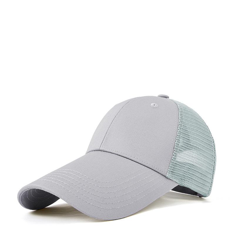 55-60cm 60-65cm High Quality Cotton Mesh Trucker Cap 11cm Long Brim Sun Caps Big Head Oversize Baseball Hats