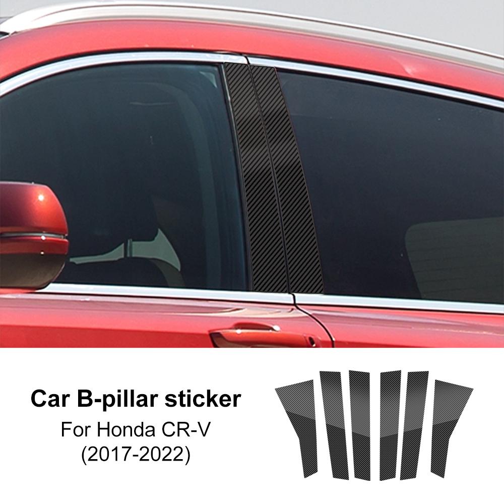 Glossy Black B Pillars Sticker Carbon Fiber Style For Honda CR-V CRV 2007-2012 2013 2014 2015 2016 2017 2018 2019 2020 2021 2022
