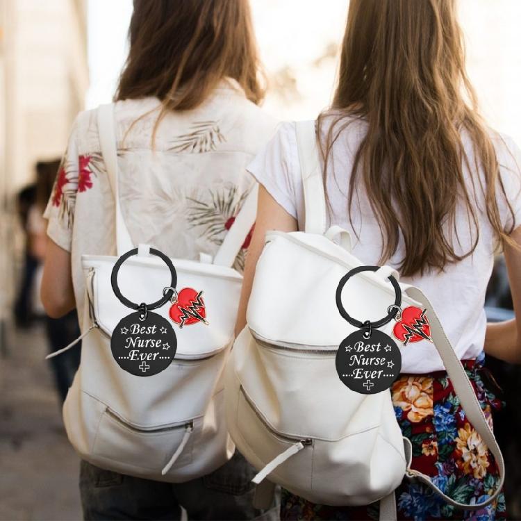 Portachiavi Ciondolo Sono Un Infermiere Regalo Giorno dell'Infermiere Portachiavi in Acciaio Inossidabile Accessorio