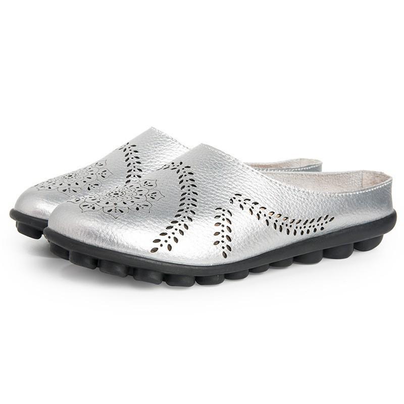 Nuove Ciabatte Piatte Basse, Scarpe da Donna Doudou, Mezza Pantofola Taglia Grande