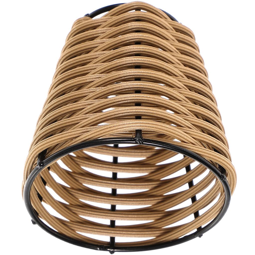 Lamp Shade Small Japanese Rattan Lampshade Table Lighting Accessories DIY (brown) Decor Office