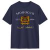 Kingdom of Morocco Est 1956 T Shirt for Unisex Cotton Casual TShirt Round Neck  Tees Short Sleeve Tops Graphic Printed