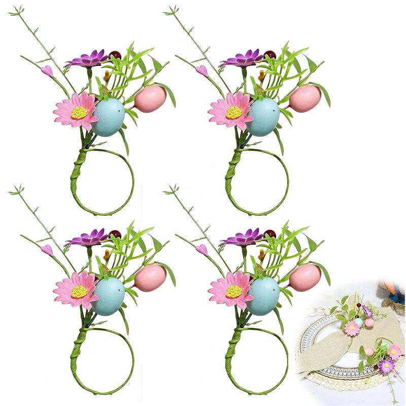 

Easter Eggs Rattan Napkin Rings Handmade Woven Table Decor for Easter Celebration Weddings Parties and Dining Table Decoration