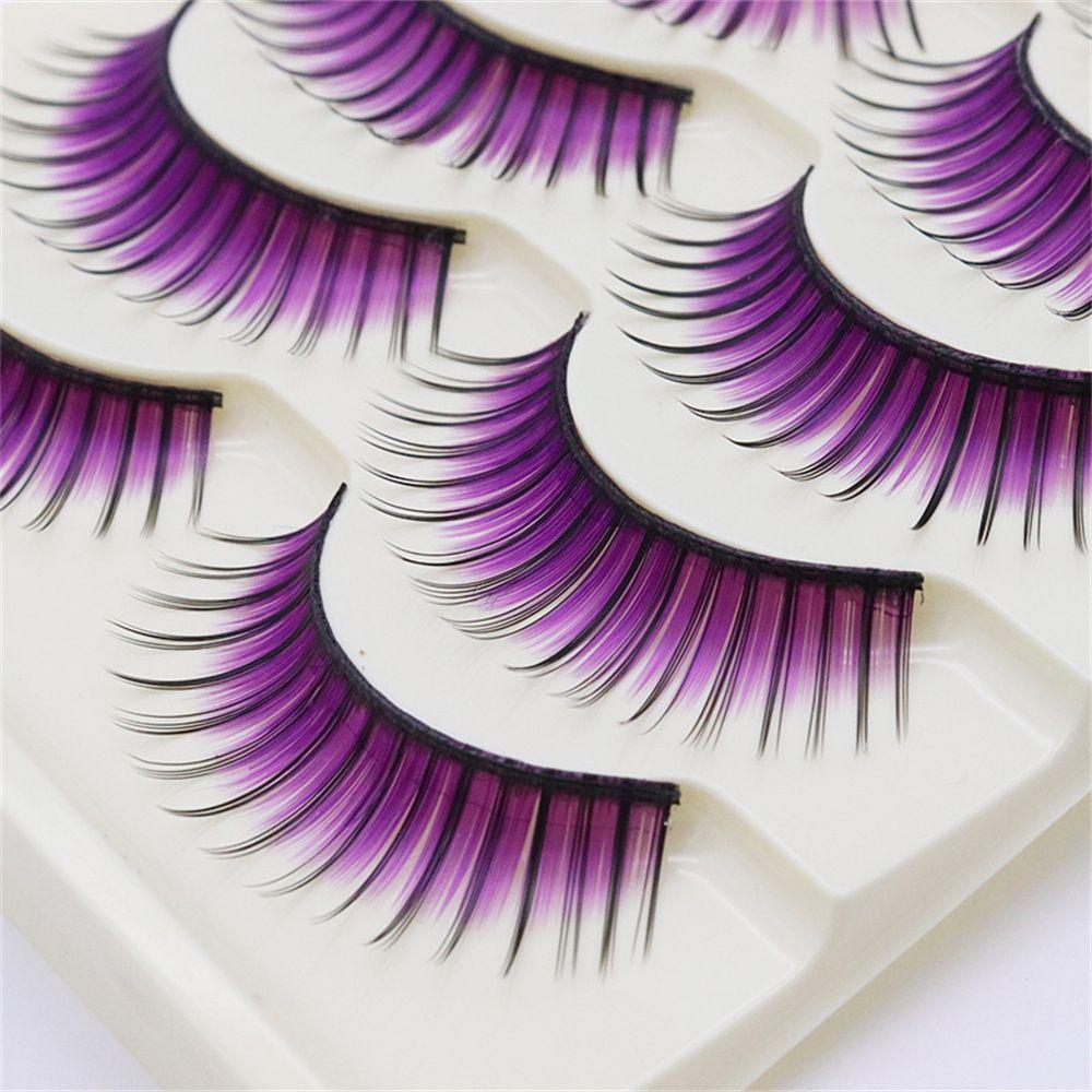 Farbige Künstliche Wimpern 2er Set – Für Cosplay, Partys & Make-up