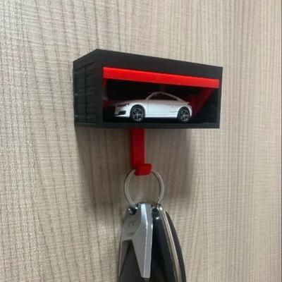Porte-clés créatif pour garage de voiture Multifonctionnel Drôle Support mural Étagère à clés Gain de place avec Ouverture de porte Support décoratif