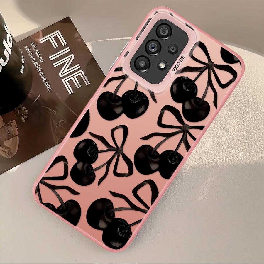 Phone Cover Case for Samsung Galaxy A13 A12 A25 A73 A23 A71 A32 A36 A14 A56 A72 A16 A34 A17 A52 A54 Stylish Cherry Pattern