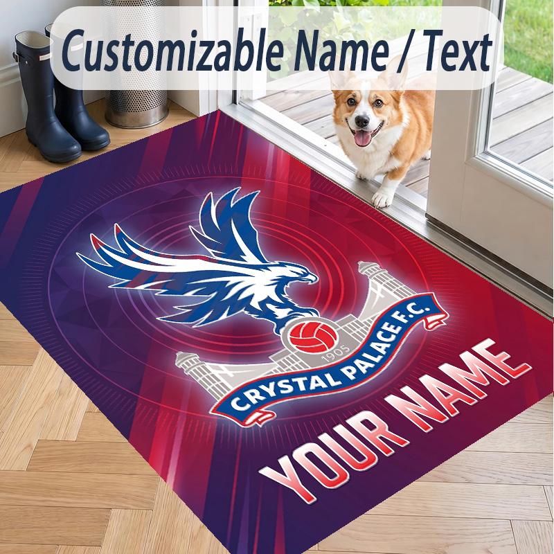 Custom Text Printed Rug Crystal Palace Non Slip Floor Carpet For Home Room Decor