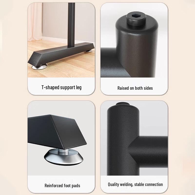 miflame Single Pole Floor Standing Clothes Rack