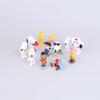 Adorable 12pcs Peanuts Charlie Brown Snoopy Lucy Franklin Figure Cake Topper Set
