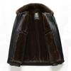 Winter Faux Leather Motorcycle Jackets for Men Warm Bomber Jacket Vintage Coats Outwear Men's Casual PU Leather Outwear Jacket With Faux Fur Lined