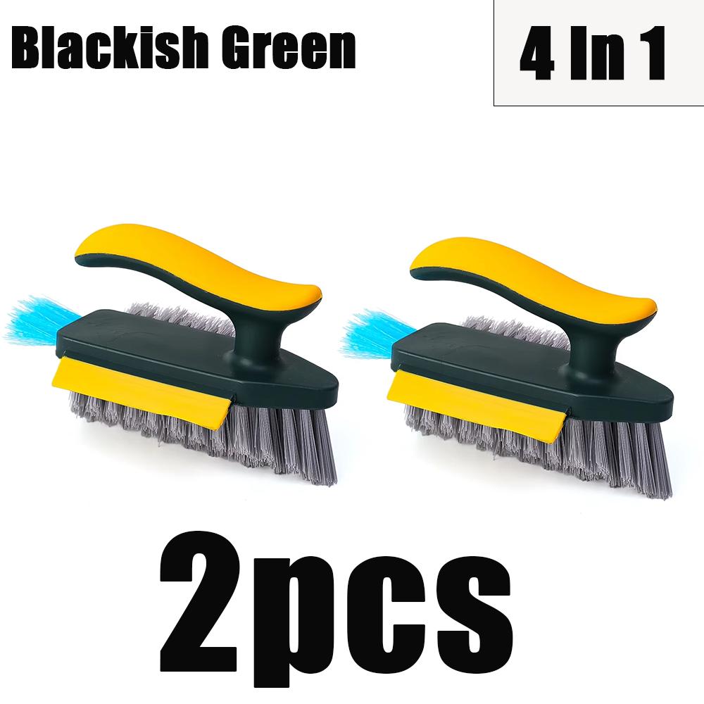 1/2pcs 4 In 1 V-Shape Scrubber Brush For Kitchen Bathroom Tile Floor Gap Window Groove Wall Corner Toilet Brushes Cleaning Tools
