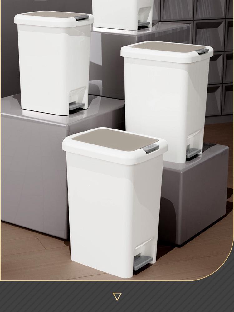 Pedal-Operated Pop-up Lid Trash Can for Bathroom, Kitchen, and Bedroom