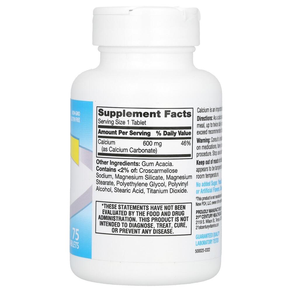 21st Century Sentry Calcium Supplement 600, 75 Tablets