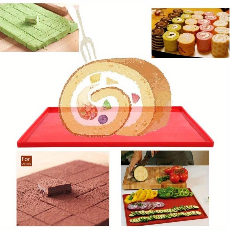 Nonstick Silicone Baking Mat for Swiss Rolls Cake Rolls and Pastry Molds Multifunctional Kitchen Bakeware Tool Heat-Resistant