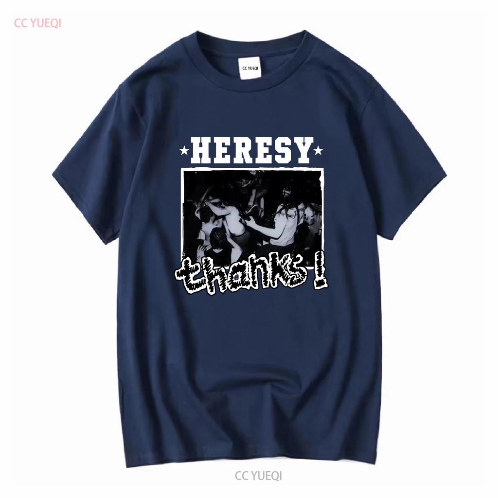 Heresy T-Shirt Danke ep UK Hardcore Softstyle 9 Farbvarianten lange oder kurze Ärmel vintage gewaschen lässig stilvoll weich dehnbar