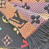 LOUIS VUITTON M70899 Rainbow Monogram wool Escalp Logo Mania Scarf Navy wool Used