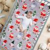 Christmas Crib Mattress Sheet Santa Claus Christmas Stocking Fitted Baby Crib Sheet Xmas Tree Crib Mattress Cover for Boys Girls Crib Nursery Decor