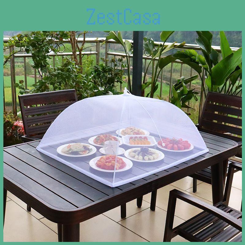 Foldable Food Cover Fly Mesh Anti Mosquito Popup Food Cover Umbrella Meal Vegetable Fruit Breathable Cover Kitchen Accessories