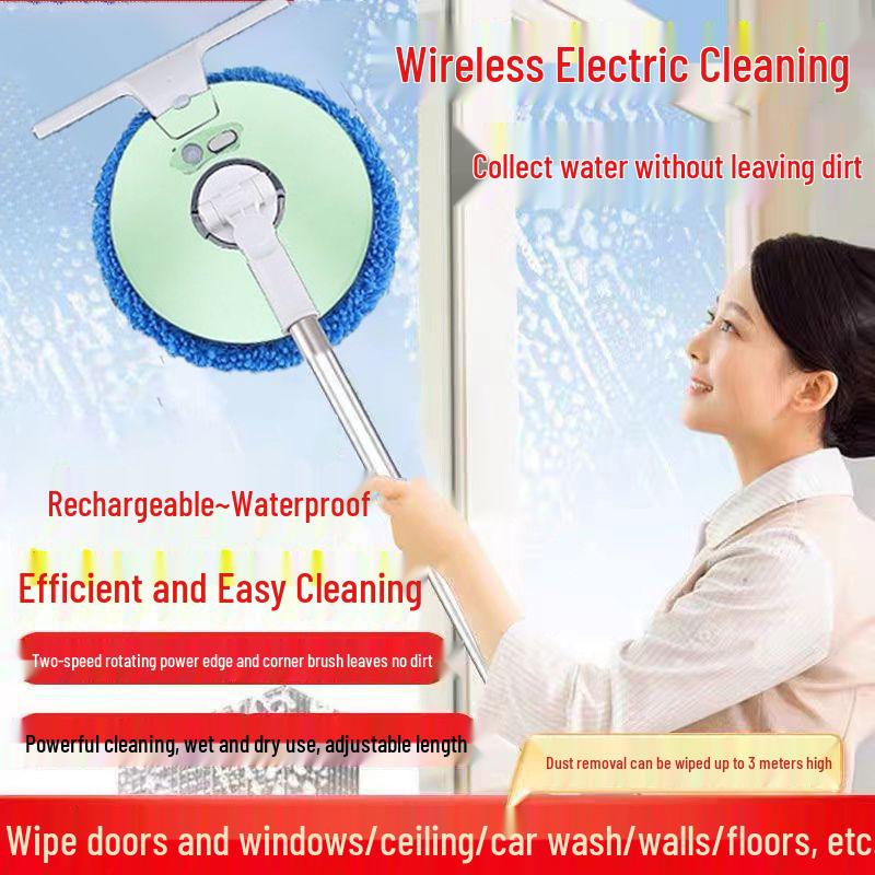 Automatic Electric Window Cleaning Robot with Telescopic Rod