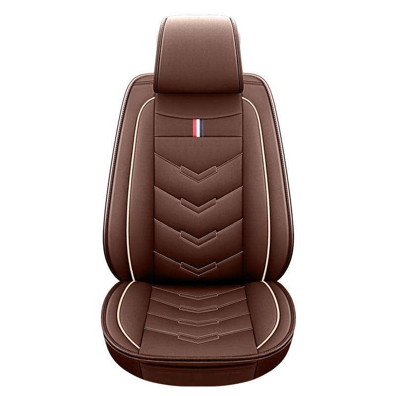 Leder Autositzbezug, Der Vollständig Umhüllende Autositzschoner mit Kopfstütze Lendenkissen Universelle Passform