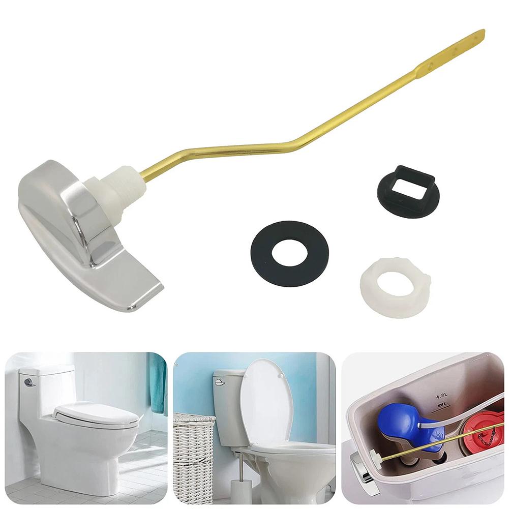 Side Front Mount Toilet Lever Handle for TOTO Toilet Tanks Stylish Metal Design for Enhanced Bathroom Aesthetics