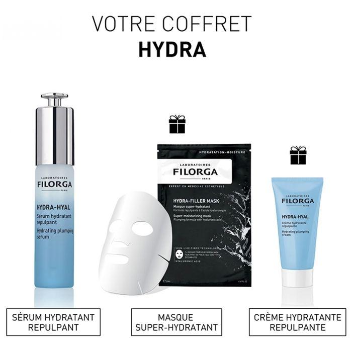 Coffret de soin pour la peau - Filorga - Noel Hydra-Hyal - Sérum 30ml - Masque - Crème 15ml