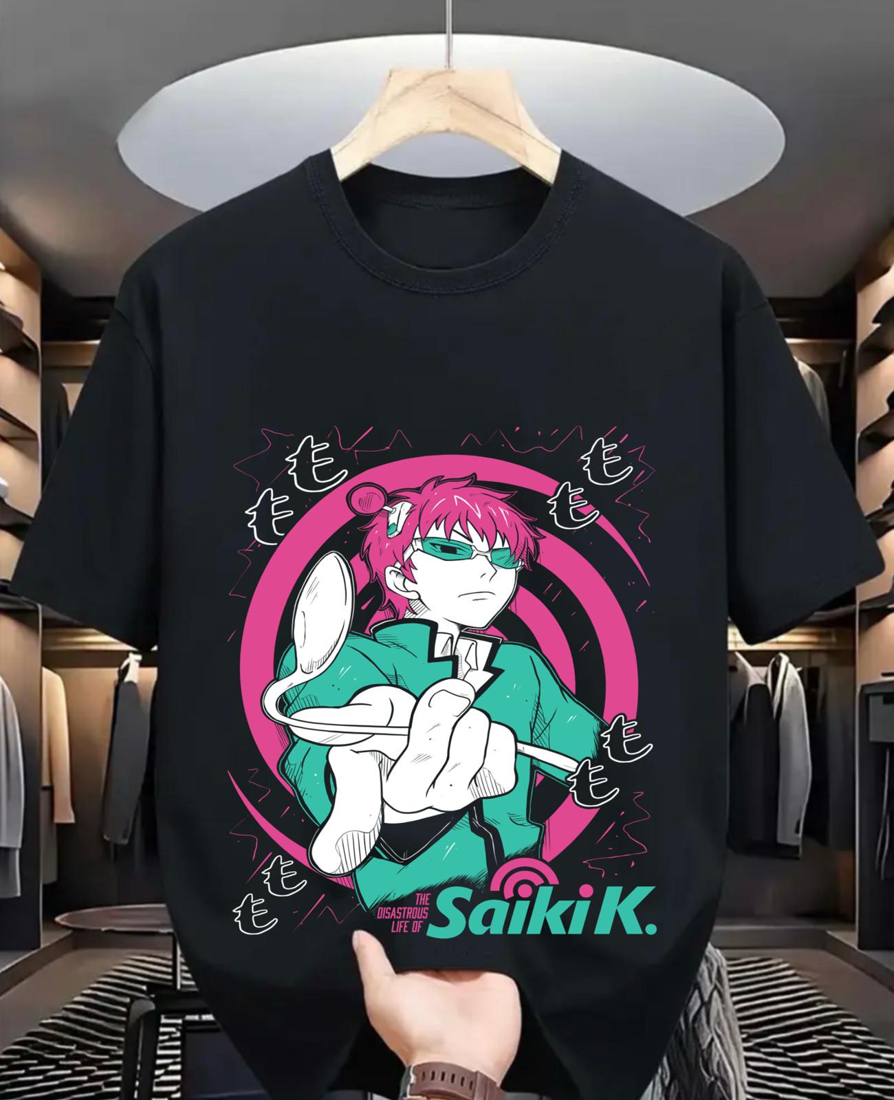 

Kusuo Saiki T-Shirt Mens Womens Tees Top The Disastrous Life of Saiki K Gift For Fans Gift youth 3XL