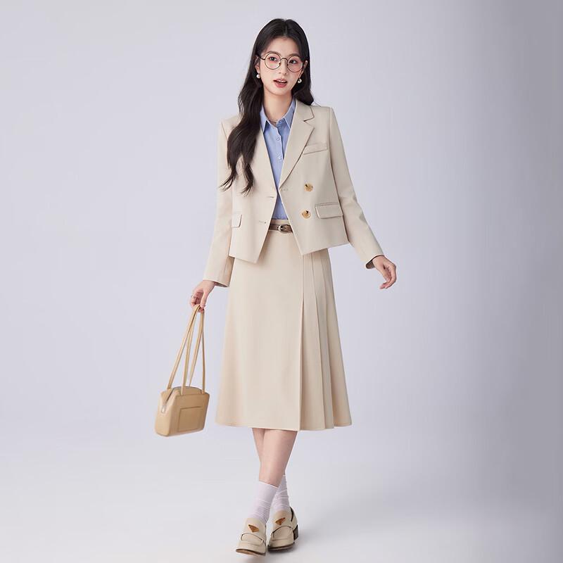 Women's Short Commuter Suit Jacket & Skirt Set