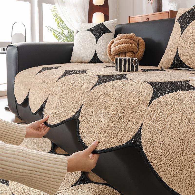 Nordic Simple Modern Irregular Sofa Cushion Spring High-Grade Sofa Cushion Cover Towel