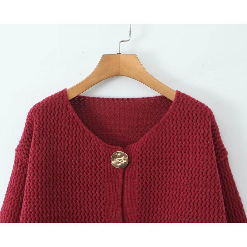 Za Export New Arrival Women's Clothing ZR Fashion Style French Fashion All-Match Minimalist Thick Needle Cardigan Outwear 5802111