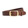 Women's Genuine Leather Versatile Black & Brown Decorative Belt for Jeans