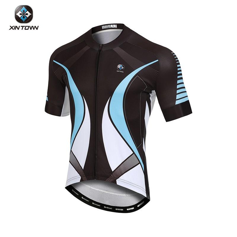 XINTOWN Cycling Jersey Set Short Sleeve Bib Shorts Mens Road Bike Riding Wear