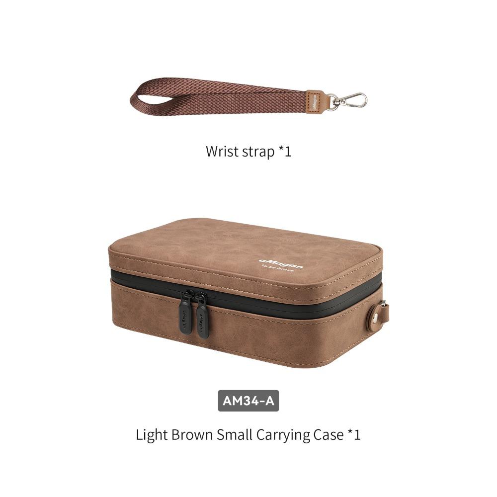 

Protective Action Camera Storage Bag Shockproof Waterproof Carrying Case Adjustable Dividers Dustproof for DJI/Insta360/GoPro коричневий