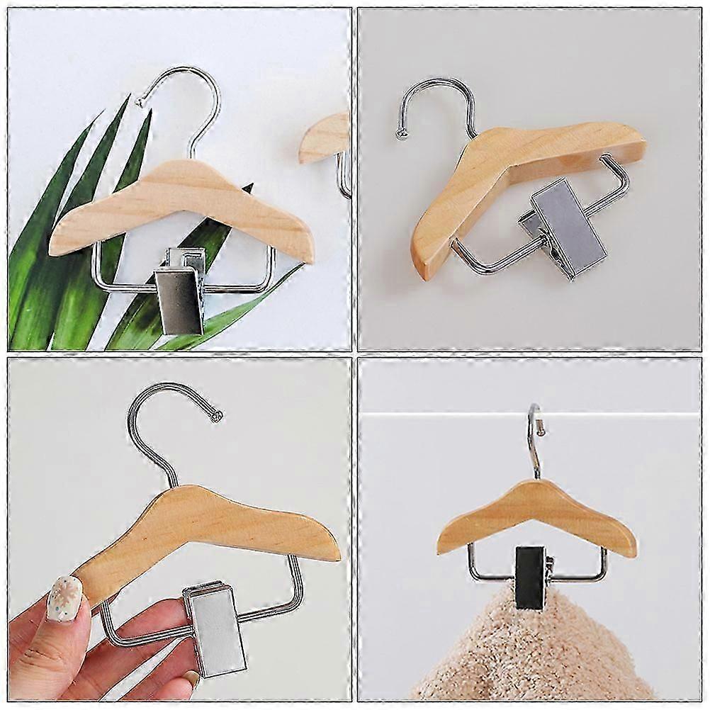 Dog Clothing Hanger for Decoration with 6Pcs Wooden Pet Apparel Hangers