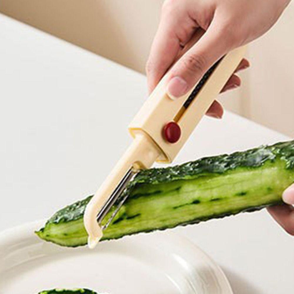 New Stainless Vegetable Peeler 2 in 1 Multifunctional Melon Planer with Cleaning Brush Fruit Peeler Household