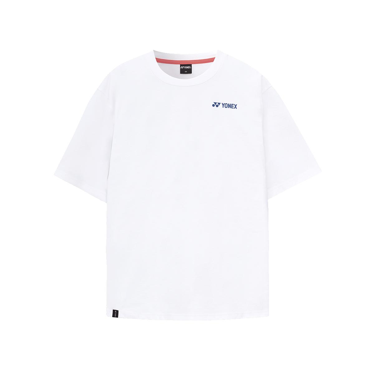Yonex 251Ts051U White Unisex Badminton Illustration Short Sleeve T-Shirt White/Wh105
