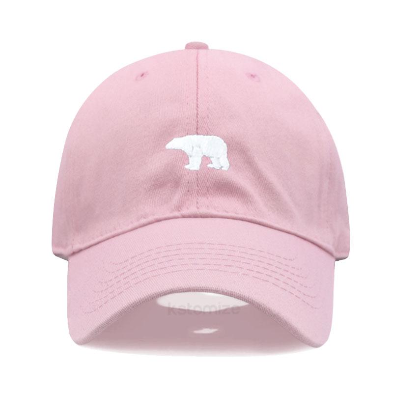 Little Bear Embroidery Baseball Cap For Women Men Fashion Adjustable Soft Washed Cotton Dad Hat Unisex Classic Golf Caps