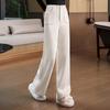 Women's High-Waist Fleece-Lined Wide-Leg Casual Pants
